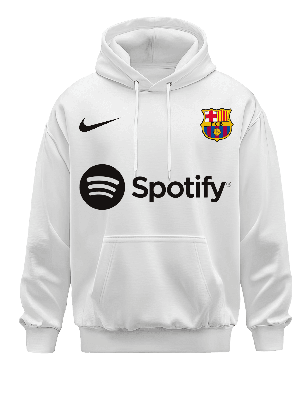 هودي برشلونة أبيض
